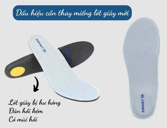 Dấu hiệu cần thay miếng lót giày mới