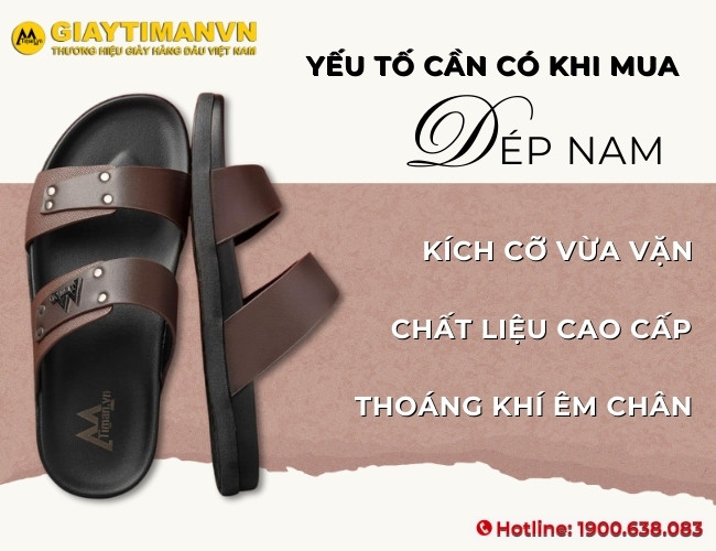 Các yếu tố cần chú ý khi chọn mua dép nam