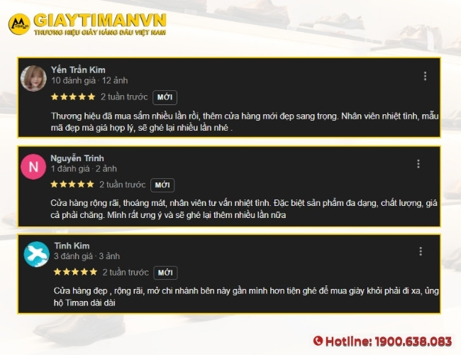 Đánh giá khách hàng shop giày Tân Phú 1wbet