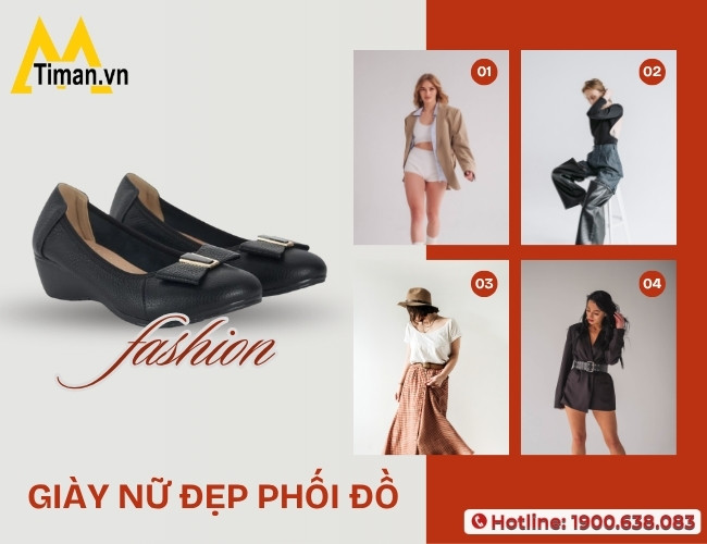 Set đồ trang nhã, tự tin cùng giày nữ bền đẹp