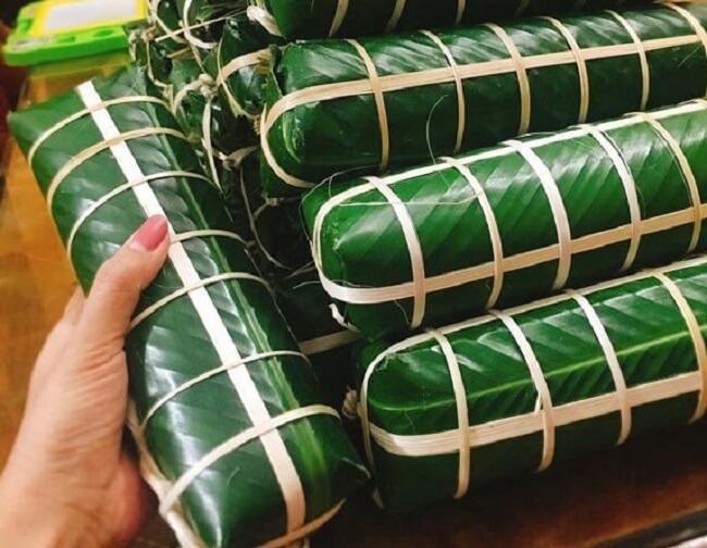Cách gói bánh chưng dài