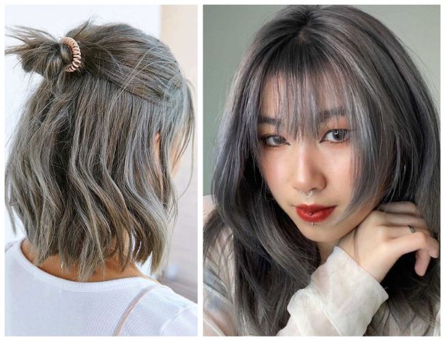 Tóc màu xám khói trầm