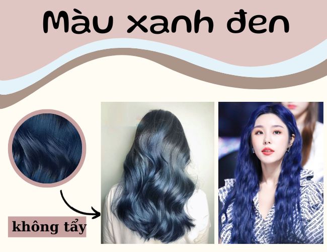 Màu tóc xanh đen