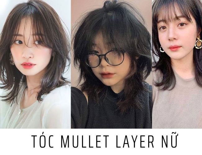 Tóc mullet layer nữ