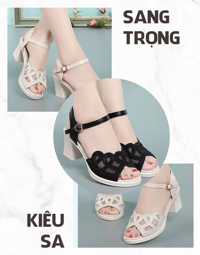 Dép cao gót nữ VF36 sang trọng