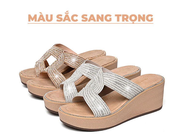 Dép đế xuồng nữ TM-DX502 thiết kế 2 màu sắc sang trọng