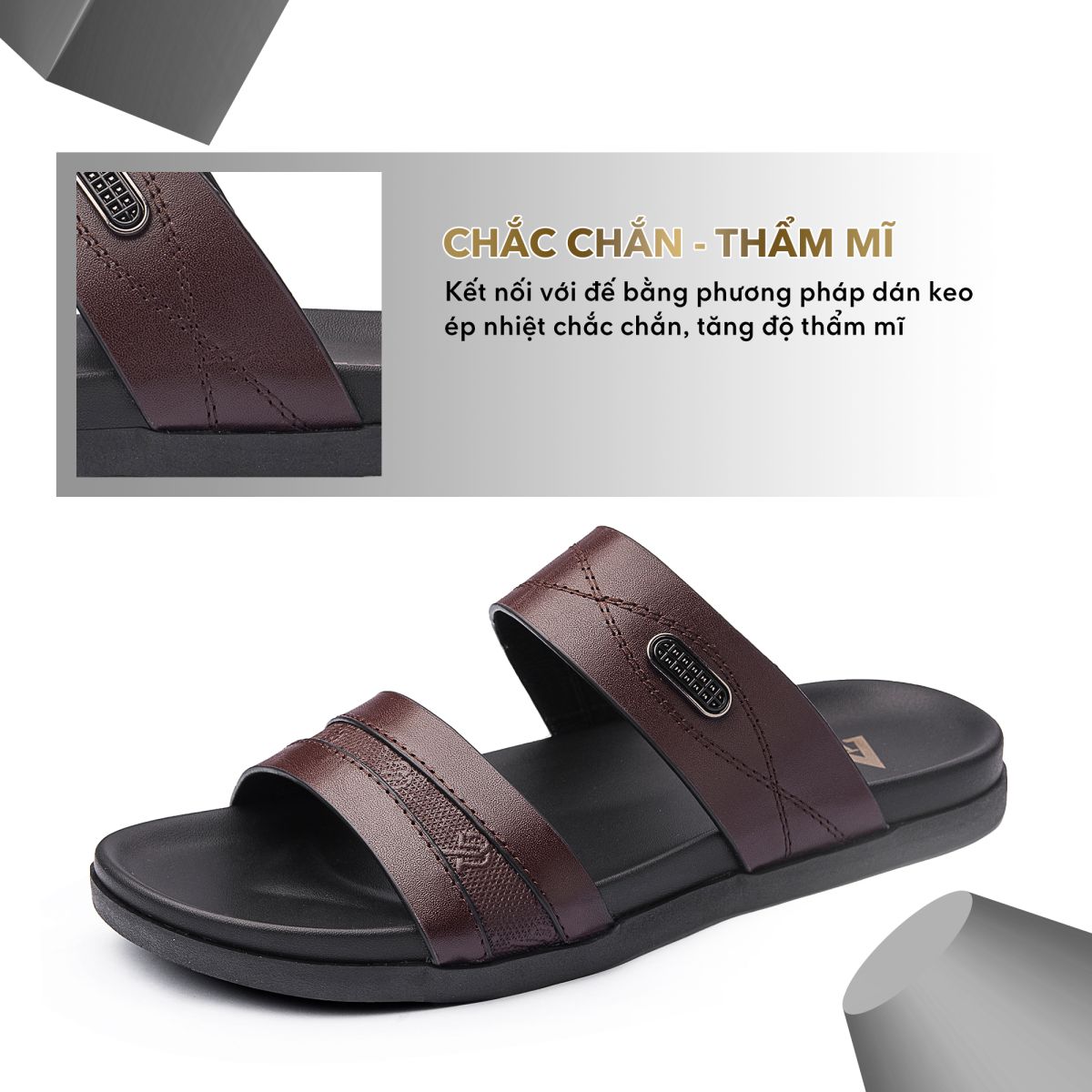 Dép quai ngang nam DL09 thiết kế chắc chắn thẩm mỹ