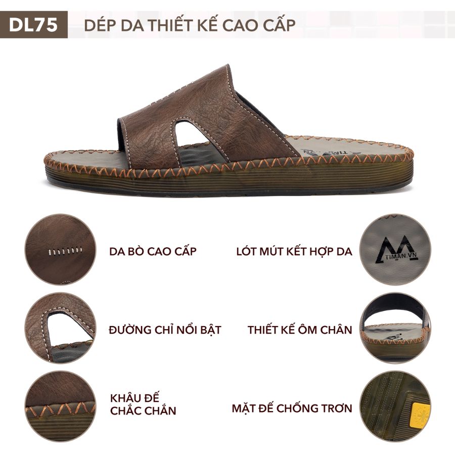 Dép quai ngang nam DL75 đặc tính sản phẩm