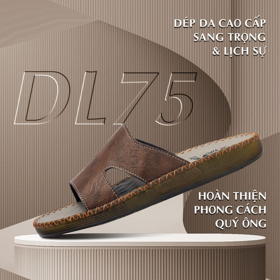 Dép quai ngang nam DL75 sang trọng và thanh lịch