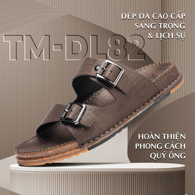 Dép quai ngang nam TM-DL82 thiết kế mới lạ bảo hành bền lâu