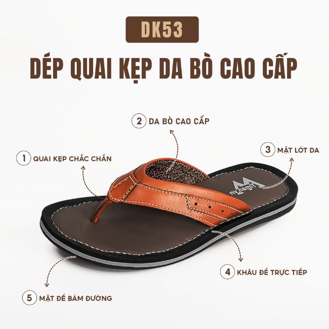 Dép xỏ ngón nam DK53 cao cấp