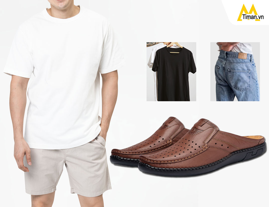 Giày sục nam SA81 dễ dàng phối đồ
